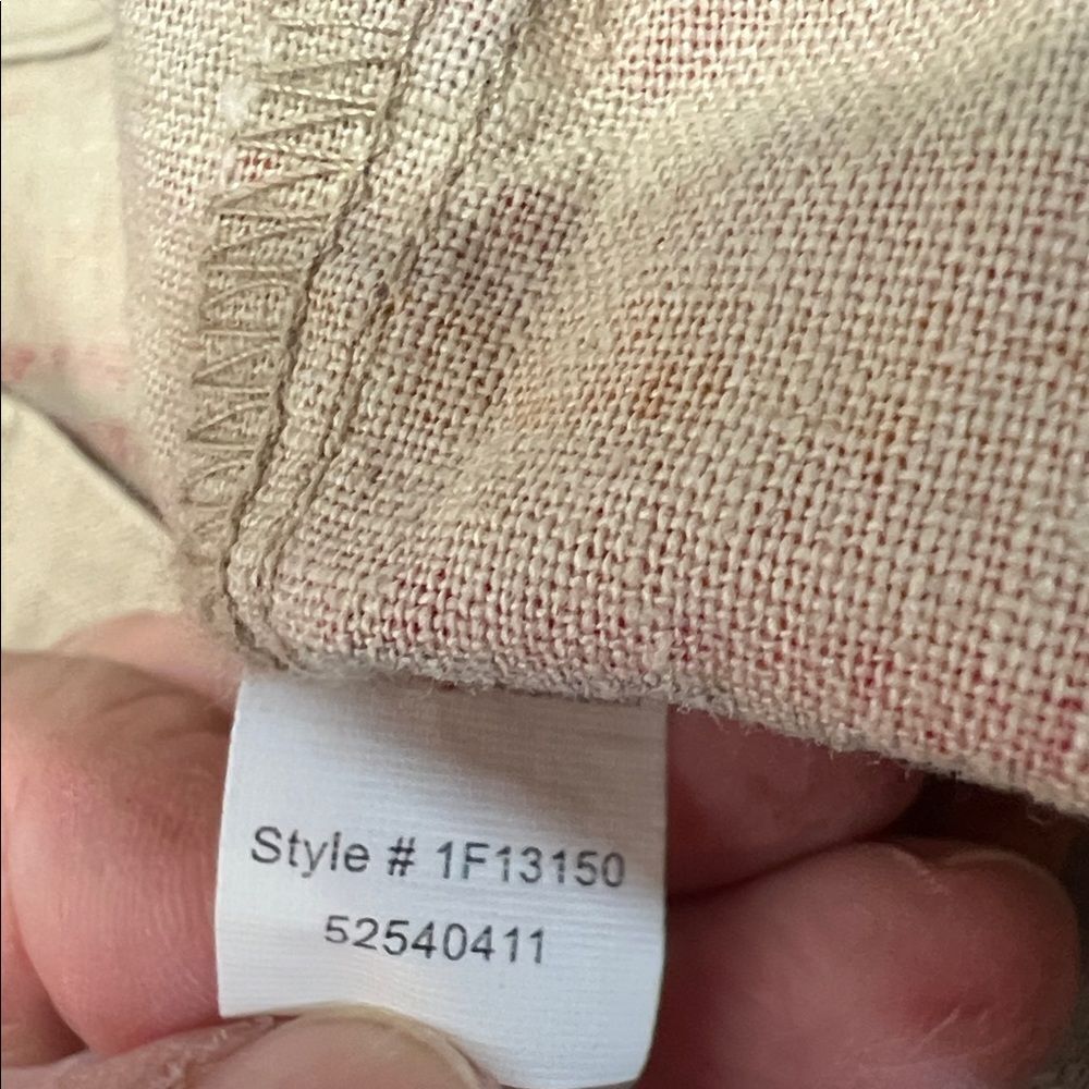 Tea Collection Tan and Orange Stripe linen dress 6-12 months - Picture 11 of 14